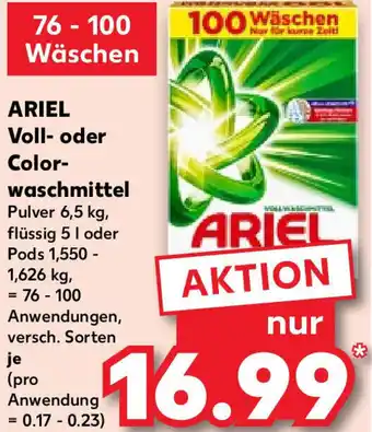 Kaufland ARIEL Voll- oder Colorwaschmittel Angebot