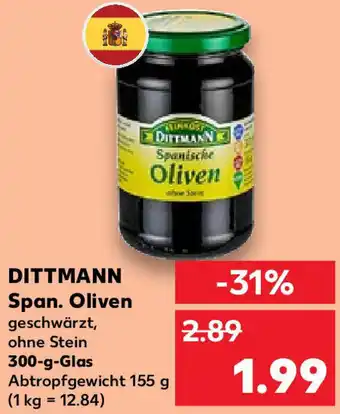 Kaufland DITTMANN Span. Oliven 300 g Glas Angebot