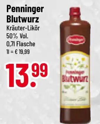 trinkgut Penninger Blutwurz Kräuter-Likör 700ml Angebot