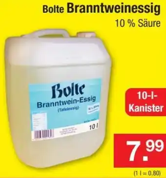 Zimmermann Bolte Branntweinessig 10-I-Kanister Angebot