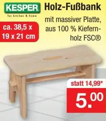 Zimmermann KESPER Holz-Fußbank Angebot