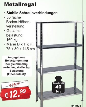 Stabilo Fachmarkt Metallregal Angebot