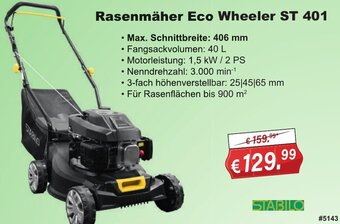 Stabilo Fachmarkt STABILO Rasenmäher Eco Wheeler ST 401 Angebot
