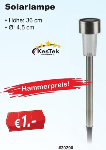 Stabilo Fachmarkt KesTek Solarlampe Angebot