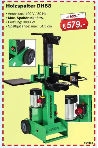 Stabilo Fachmarkt Holzspalter DHS8 Angebot