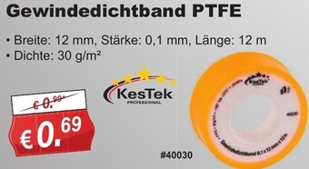 Stabilo Fachmarkt KesTek Gewindedichtband PTFE Angebot