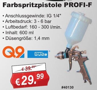 Stabilo Fachmarkt Güde Farbspritzpistole PROFI-F Angebot