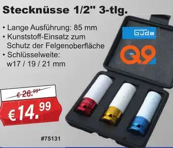 Stabilo Fachmarkt Güde Stecknüsse 1/2" 3-tlg. Angebot