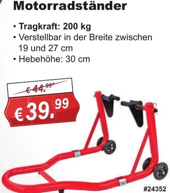 Stabilo Fachmarkt Motorradständer Angebot
