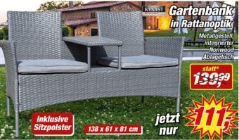 Posten Börse Kynast Gartenbank in Rattanoptik Angebot