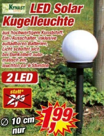 Posten Börse KYNAST LED Solar Kugelleuchte Angebot