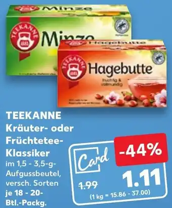 Kaufland TEEKANNE Kräuter oder Früchtetee-Klassiker 18 - 20-Btl.-Packg. Angebot