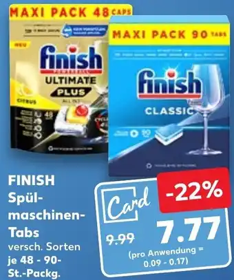 Kaufland FINISH Spülmaschinen Tabs 48-90-St.-Packg. Angebot