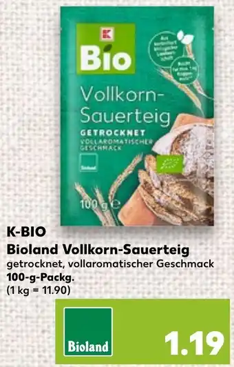 Kaufland K-BIO Bioland Vollkorn-Sauerteig 100-g-Packg. Angebot