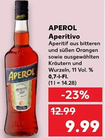 Kaufland APEROL Aperitivo 0,7 L-Fl. Angebot