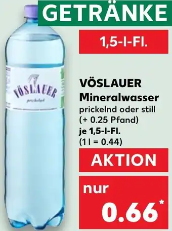 Kaufland VÖSLAUER Mineralwasser 1,5-I-FI. Angebot