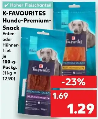 Kaufland K-FAVOURITES Hunde-Premium Snack 100 g Packg. Angebot