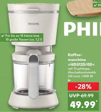 Kaufland PHILIPS Kaffeemaschine >>HD5120/00<< Angebot