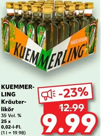 Kaufland KUEMMERLING Kräuterlikör 25 x 0,02-L-FI. Angebot