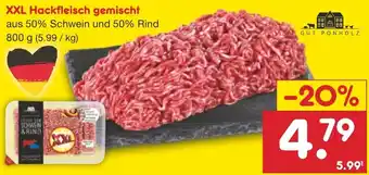 Netto Marken-Discount GUT PONHOLZ XXL Hackfleisch gemischt 800 g Angebot