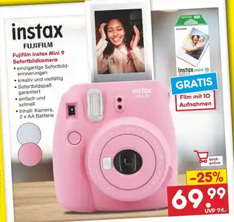 Netto Marken-Discount Fujifilm instax Mini 9 Sofortbildkamera Angebot