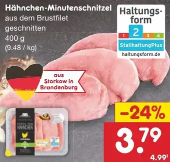 Netto Marken-Discount Hähnchen-Minutenschnitzel 400 g Angebot