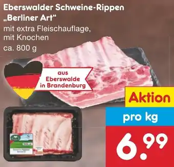 Netto Marken-Discount Eberswalder Schweine-Rippen ,,Berliner Art" ca. 800 g Angebot