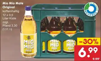 Netto Marken-Discount Mio Mio Mate Original 12x0,5 Liter Kiste Angebot