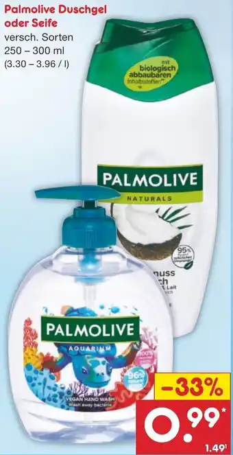 Netto Marken-Discount Palmolive Duschgel oder Seife 250-300 ml Angebot