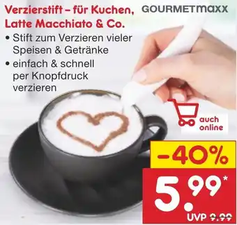 Netto Marken-Discount Gourmetmaxx Verzierstift - für Kuchen, Latte Macchiato & Co. Angebot