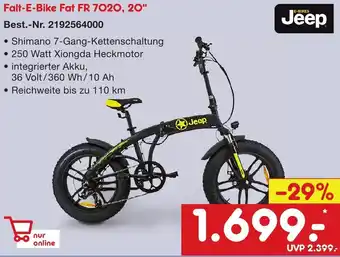 Netto Marken-Discount Jeep Falt-E-Bike Fat FR 7020, 20" Angebot