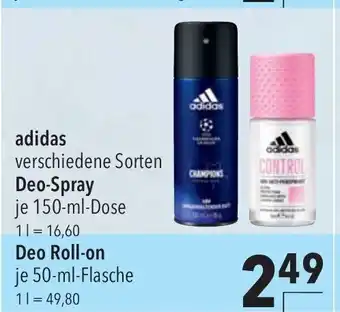 CITTI Markt adidas Deo-Spray je 150-ml o. Deo Roll-on je 50-ml Angebot