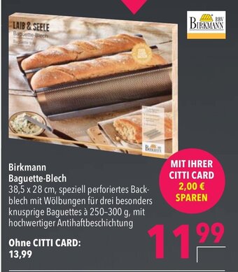 CITTI Markt Birkmann Baguette-Blech Angebot