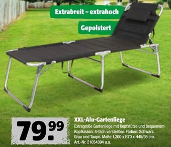 Hagebau XXL-Alu-Gartenliege Angebot