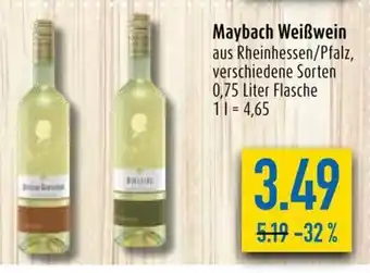 diska Maybach Weißwein 750ml Angebot