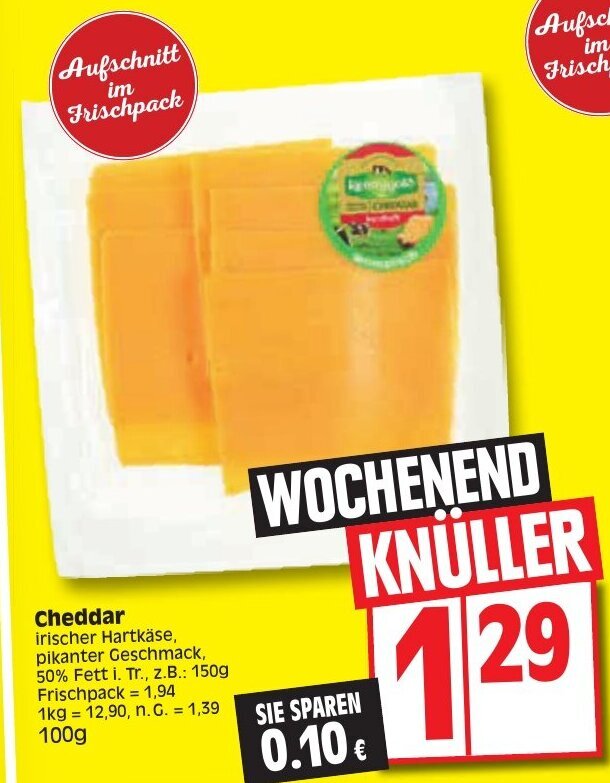 Cheddar 100 g Angebot bei Edeka