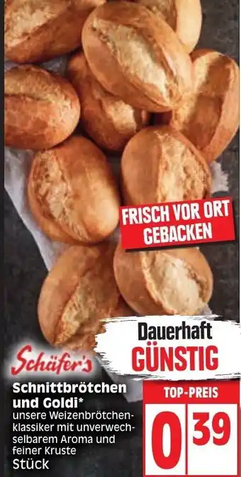 Edeka Schäfer's Schnittbrötchen und Goldi Angebot