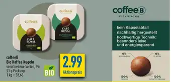 diska coffeeB Bio Kaffee Kugeln verschiedene Sorten, 9er 51 g Packung Angebot