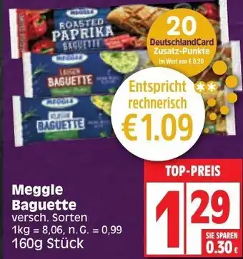 Edeka Meggle Baguette 160 g Stück Angebot