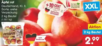 Netto Marken-Discount Äpfel rot 2 kg Beutel Angebot