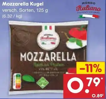 Netto Marken-Discount MONDO Italiano Mozzarella Kugel 125 g Angebot