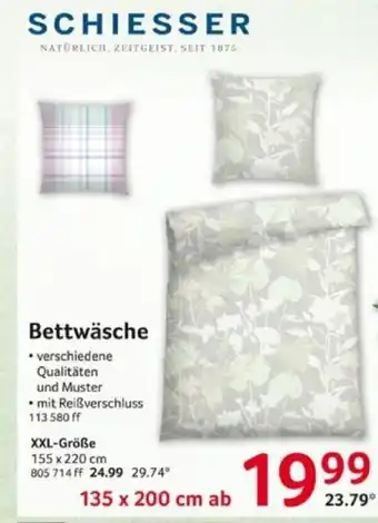 Selgros SCHIESSER Bettwäsche 135 x 200 cm ab Angebot