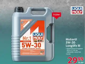 Selgros LIQUI MOLY Motoröl 5W-30 Longlife III 5 Liter Angebot