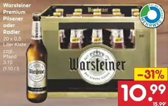 Netto Marken-Discount Warsteiner Premium Pilsener oder Radler 20 x 0,5 Liter Kiste Angebot