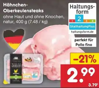 Netto Marken-Discount Hähnchen Oberkeulensteaks 400 g Angebot