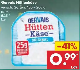 Netto Marken-Discount Gervais Hüttenkäse 185 - 200 g Angebot