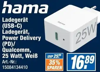 Expert hama Ladegerät (USB-C) Ladegerät, Power Delivery (PD)/ Qualcomm, 25 Watt, Weiß Angebot