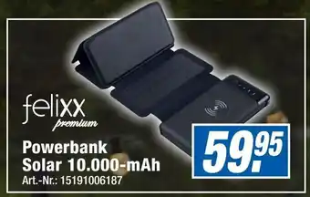 Expert felixx premium Powerbank Solar 10.000-mAh Angebot