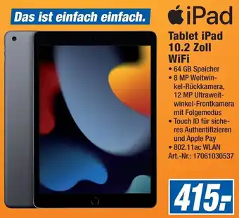 Expert iPad Tablet iPad 10.2 Zoll WiFi Angebot