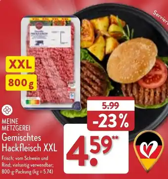 Aldi Nord MEINE METZGEREI Gemischtes Hackfleisch XXL 800 g Packung Angebot